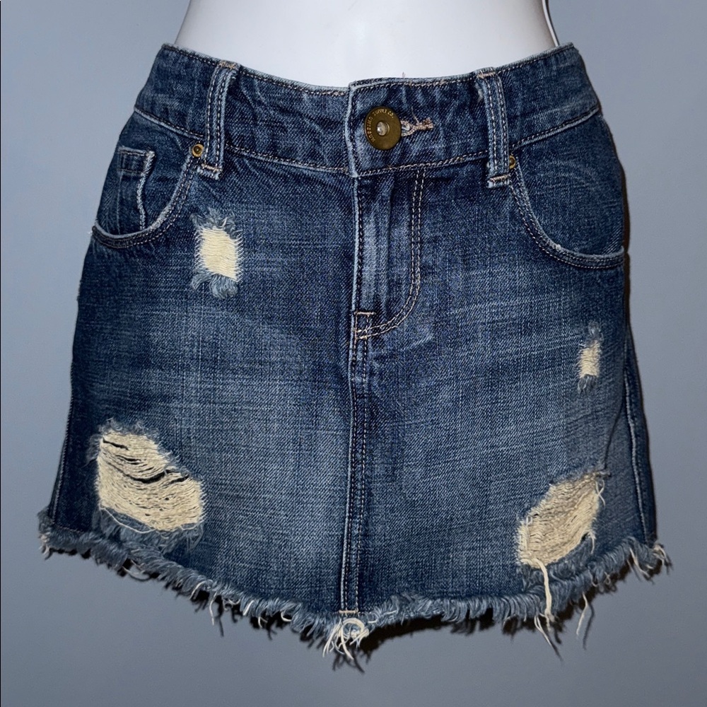 Trendy Mossimo Denim Mini Skirt - Size 1 (Juniors)